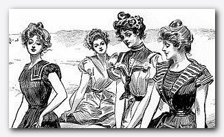 Slika 16 - gibson girls na plaži